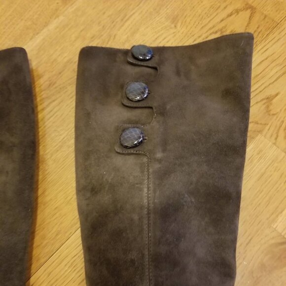 Cole Haan Air Aliya Tall Boot - Dark Chocolate Suede Size 8 - Picture 4 of 10